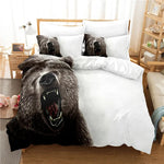 Housse de couette ours polaire 3D blanche