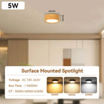 lampe led encastrable bois grain moderne facile éclairage chambre couloir 10w 15w 25w
