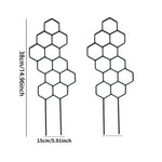 treillis plante noir hexagonal moderne pot fleur support jardin opaque