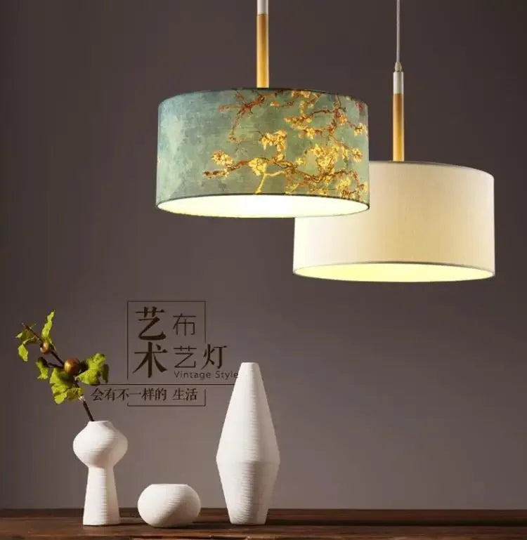 Suspension lumineuse moderne noir uni marron foncé bleu clair doré pince suspension chambre salon