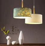 Suspension lumineuse moderne noir uni marron foncé bleu clair doré pince suspension chambre salon