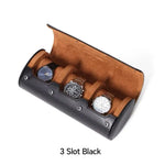 boîtes montres cuir marron noir velours classique rangement montres portable fashion casual étui