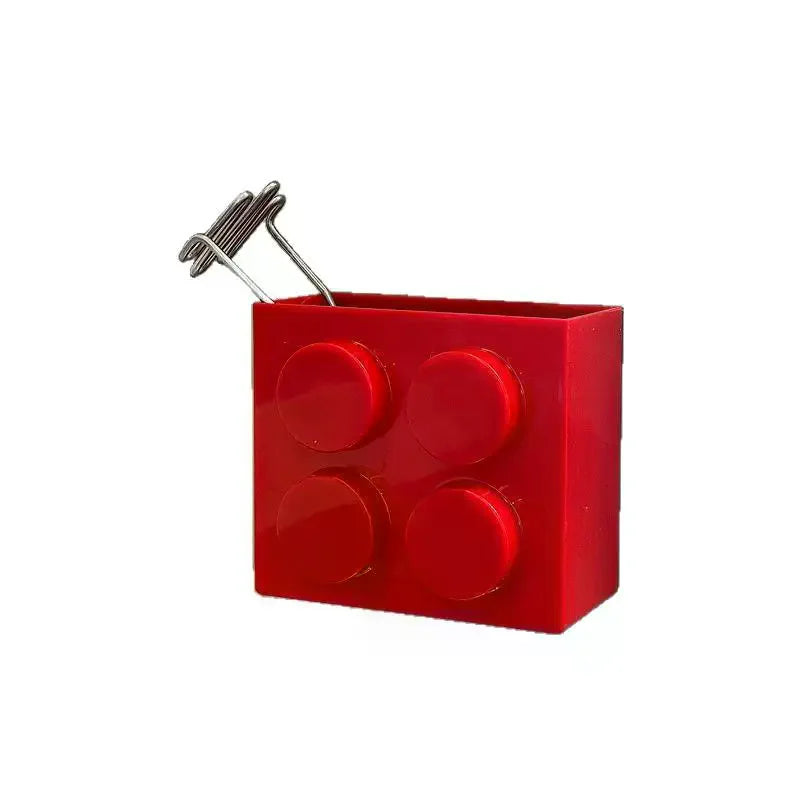 boîtes rangement magnétiques murales couleurs jaune vert bleu rouge moderne ludique cercles brique lego