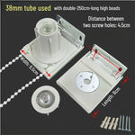 kit fixation rideau blanc moderne bague centrale plaques vis cordelette montage