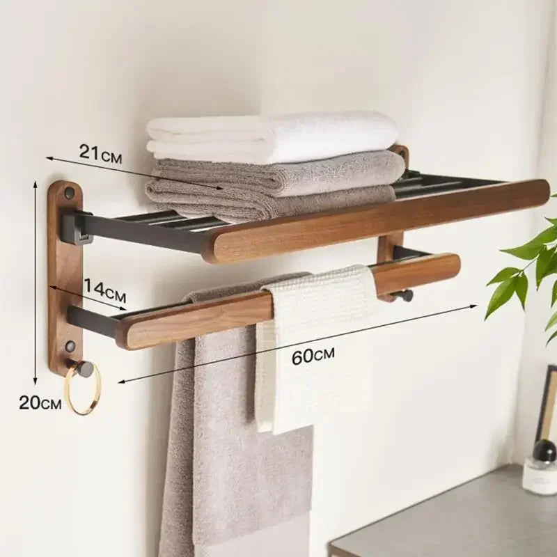 étagères salle bain modernes rustiques bois aluminium non perforées installer murales serviettes brosse dents