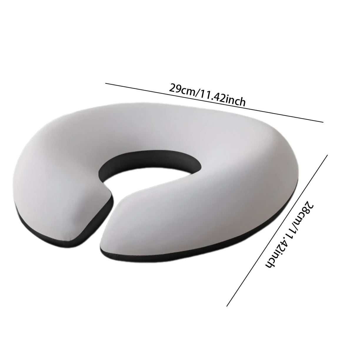 coussin soutien sommeil mousse polyester massage face down confort salon gris tissu uni ergonomie