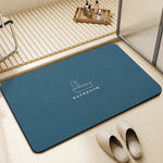 tapis sol salle bain absorbant séchage rapide antidérapant moderne gris bleu vert uni