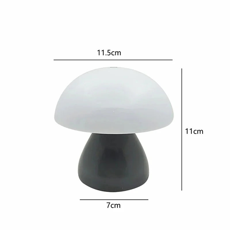 lampe table led champignon blanc noir moderne charge tactile usb chambre coucher minimaliste