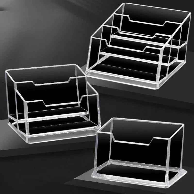 porte cartes transparent moderne boîte rangement cartes visite acrylique minimaliste boîte rangement grande capacité