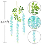 guirlande artificielle fleurs violet blanc moderne décoration intérieure mariage anniversaire baby shower pendaison crémaillère
