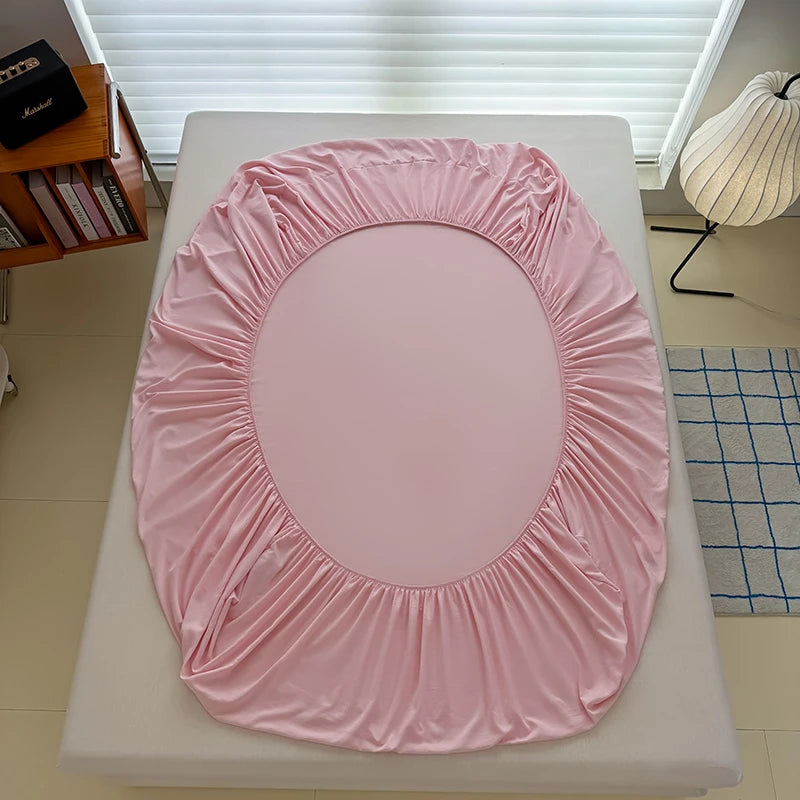 housse lit coton rose clair drap housse matelas simple double king taille réglable