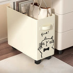 panier roulettes beige noir dessin chat fine organisation moderne adhésif sous articles divers