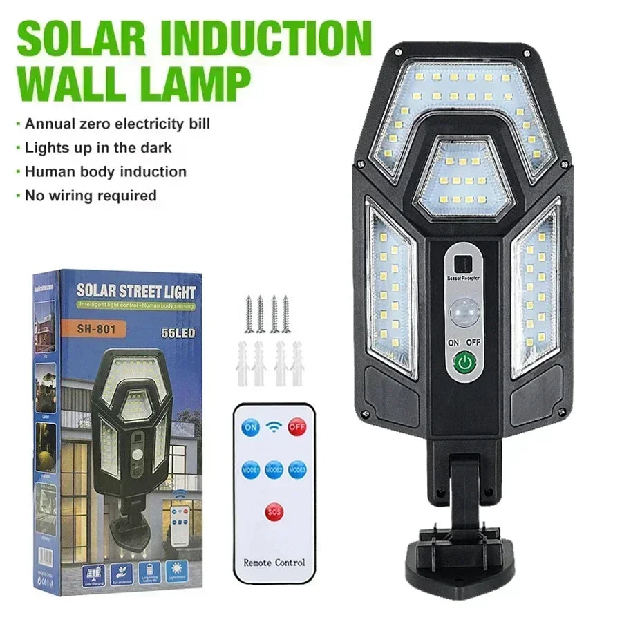 lampe murale led solaire rechargeable vis moderne télécommande noire led blanchesextérieur