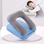 coussin repos forme bleu clair gris confortable ergonomique literie adulte décoration