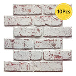 panneaux muraux decoratifs 3d imitant briques blanc gris modernes impermeables 10 pieces pvc adhhesifs