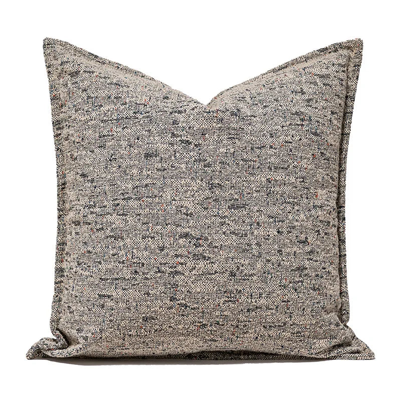 coussin géométrique laine coton contemporain beige gris noir décoratif sofa lit voiture