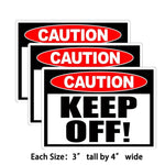 signalisation caution keep off adhésif pvc rouge noir blanc classique graphique porte mur fenêtre