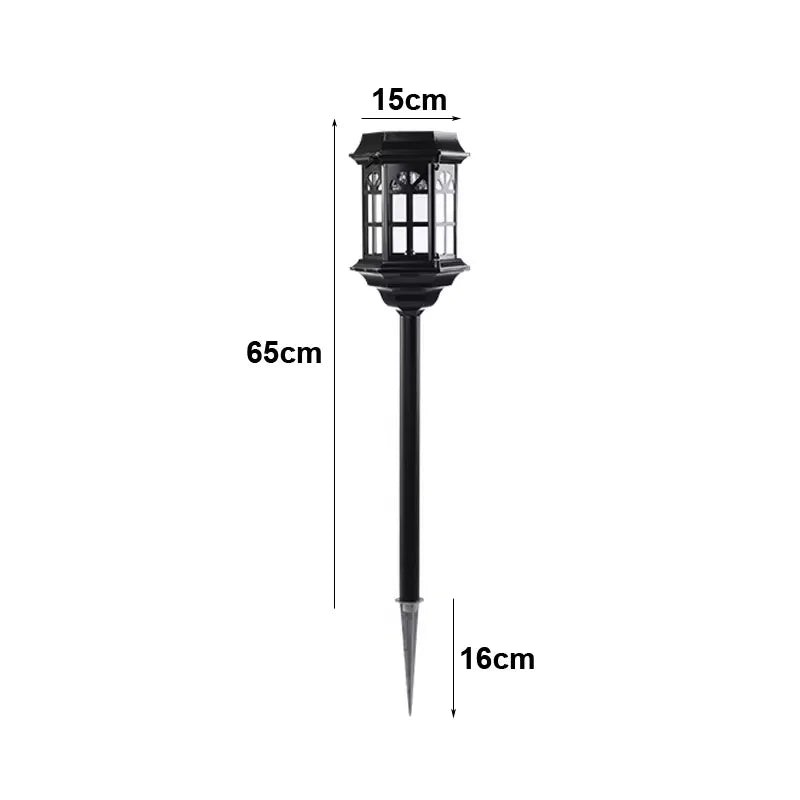 lampe solaire moderne transparente motifs géométriques noir autoinstallation extérieure jardin