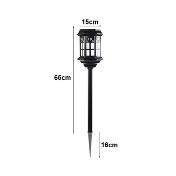 lampe solaire moderne transparente motifs géométriques noir autoinstallation extérieure jardin