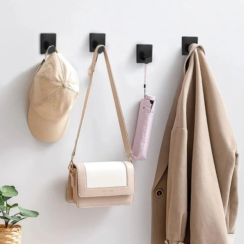 porte serviettes adhésifs acier inoxydable moderne noir gris argenté pièces minimaliste