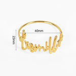 bracelets or argent lettres stylisées ajustables moderne élégants respectueux environnement
