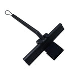 nettoyant vitre poignée longue brosse plate caoutchouc noir gris clips moderne minimaliste