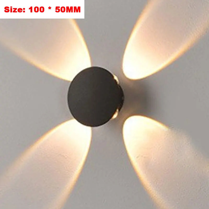 applique murale led moderne noire blanche fixée mur rond chambre salon entree étude salle