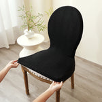housse chaise jacquard spandex polyester motif géométrique opaque classique mariage banquet cuisine
