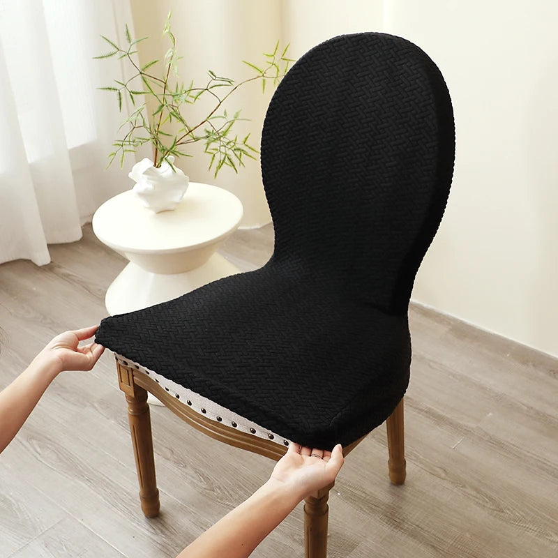 housse chaise jacquard spandex polyester motif géométrique opaque classique mariage banquet cuisine
