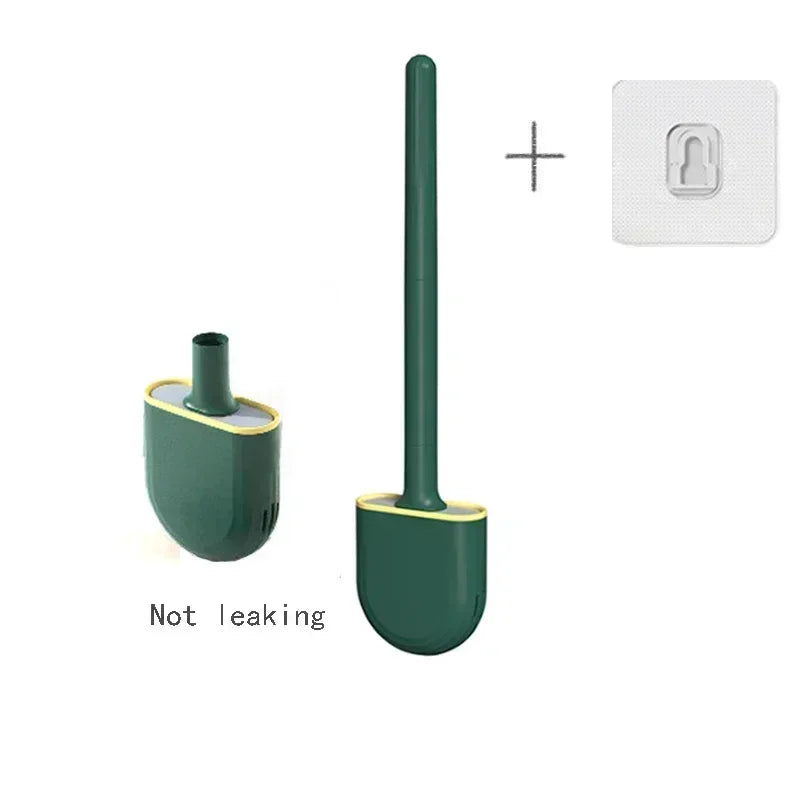brosse wc silicone adhésive murale noire moderne sans odeur poignée antidérapante