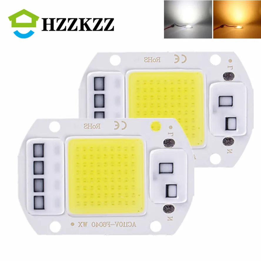 Chip LED COB 10W 20W 30W 50W blanc blanc chaud smart ic diyeasy montage
