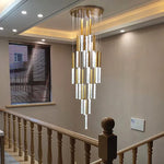 suspension lumineuse moderne or blanc brillantes élégante verre fixée chaînes