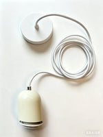 support ampoule suspendu moderne vert rose rouge jaune beige fer câble socle e27 unique