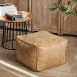 coussin assise velours cuir marron beige gris moderne confortable sans rembourrage zip couture