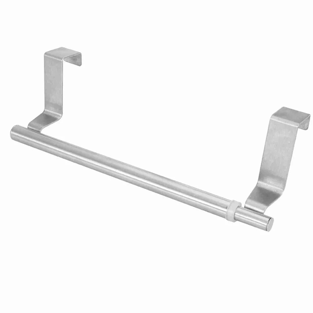 porte serviettes mural acier inoxydable argenté lisse clips moderne double barre autonome
