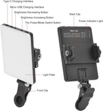 lampe led portable blanche moderne clip avant diffusion direct brightness buttons charge interfaces