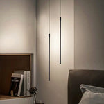 lampe suspendue moderne noir minimaliste pendentif cordon flux lumineux salon chambrehôtel