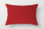 coussin décoratif rectangulaire rouge gris orange amovible lavable 30x50cm moderne fibre polyester