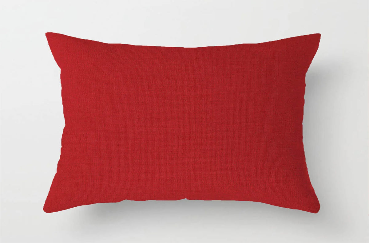 coussin décoratif rectangulaire rouge gris orange amovible lavable 30x50cm moderne fibre polyester