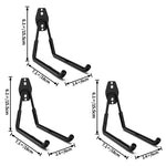 crochet mural acier noir support rangement outils garage vélo escabeau fixation vis