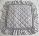 coussin carré blanc motif géométrique mousse pu coton lavable vintage adhésif