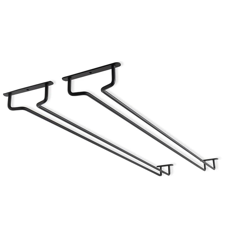 support verre vin noir moderne sous meuble transparent kitchen hanging holder minimalistemaximum fourteen words