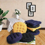 coussin rond gris foncé rayures horizontales moderne fibre polyester lavable 42cm 55cm