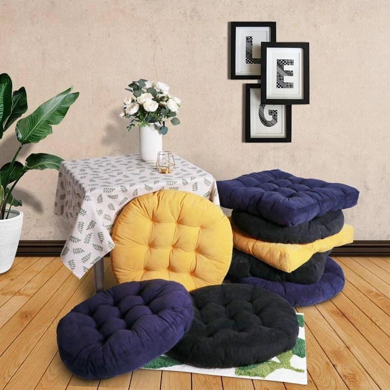 coussin rond gris foncé rayures horizontales moderne fibre polyester lavable 42cm 55cm