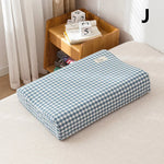taie d'oreiller coton solide couleur rouge bleu gris vert rose moderne minimaliste 30x50cm 40x60cm