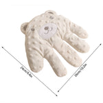 gant massage bébé blanc ours texture douce coton polyester apaisant sommeil massage