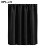 rideau blackout uni plissé moderne noir gris cuisine chambre volet tissu opaqué tringle