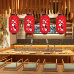 lanternes japonaises traditionnelles rouge blanche motifs floraux crochets métalliques opaques mariage fêtes événements