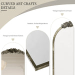 Détail cadre laiton miroir baroque