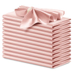 serviettes table satin rose moderne élégantes 12 pièces polyester usage maison restaurant decoration festive
